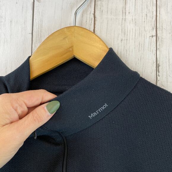 Marmot Black 1/2 Zip Lightweight Pullover Long Sleeve Shirt Men's Large - Picture 4 of 14